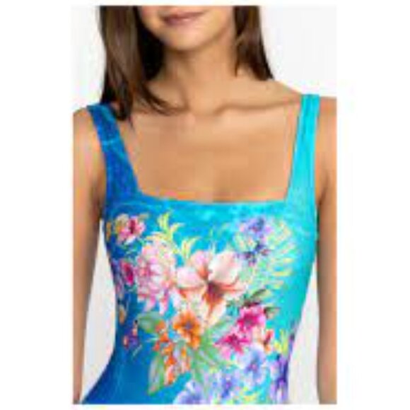 Johnny Was Other - NWT  Johnny Was PLUS Water Tropic Square Neck One Piece Swimsuit - 1X 2X 3X 2XL